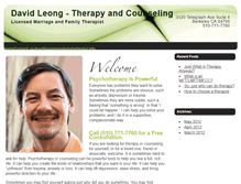 Tablet Screenshot of davidleongtherapy.com
